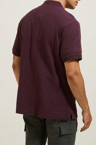 Polo regular in cotone bio - Bordeaux