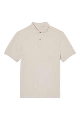 Polo regular in cotone bio - Beige