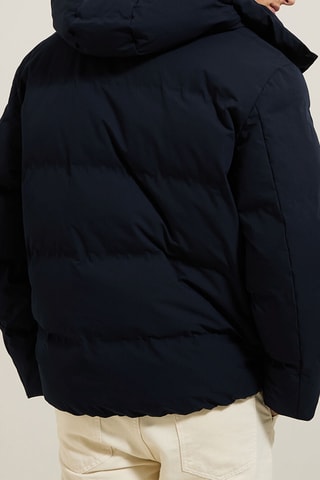 Piumino con cappuccio - Blu scuro