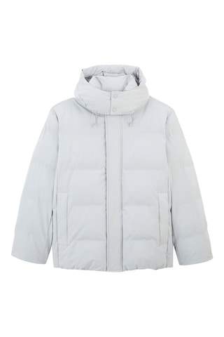 Piumino con cappuccio - Azzurro