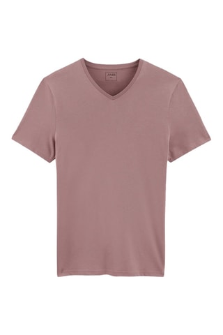 T-shirt slim en coton biologique - Vieux rose