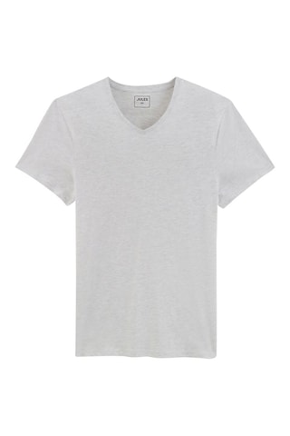 T-shirt slim in cotone bio - Grigio chiaro