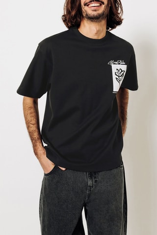 T-shirt relax in cotone bio - Nero