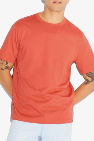 T-shirt regular in cotone bio - Arancione