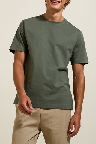 T-shirt regular in cotone bio - Kaki