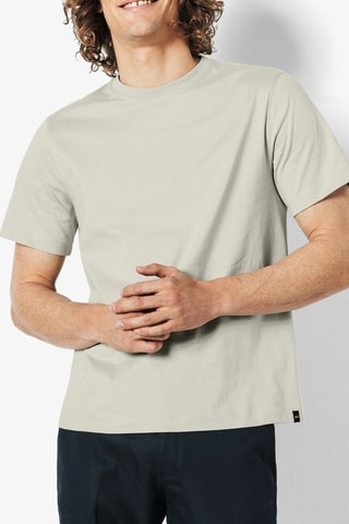 T-shirt regular in cotone bio - Grigio chiaro