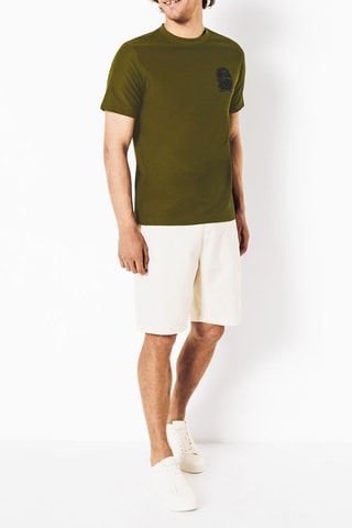 T-shirt regular in cotone bio - Verde oliva