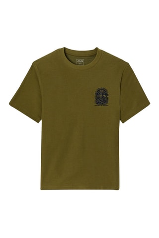 T-shirt regular in cotone bio - Verde oliva