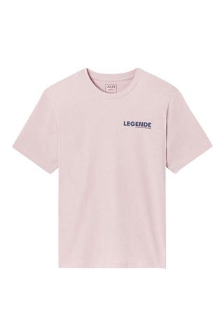 T-shirt regular in cotone bio - Rosa cipria