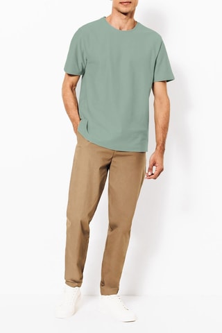 T-shirt regular in <b>cotone bio/b>. - Verde chiaro