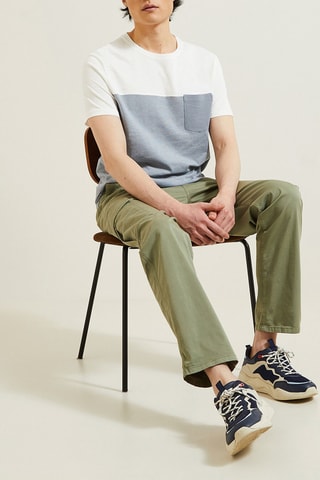 T-shirt slim in cotone bio - Blu