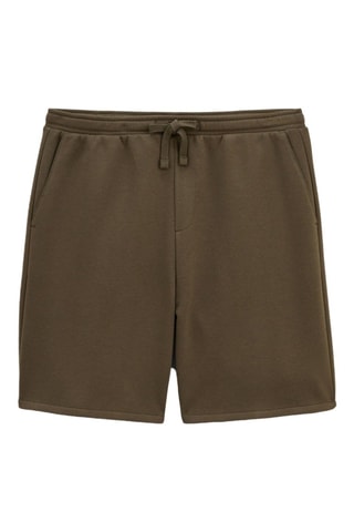 Shorts in tessuto felpato - Verde