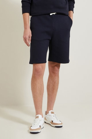Shorts in tessuto felpato - Blu