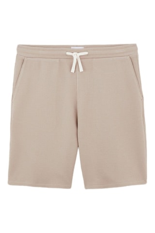 Shorts in tessuto felpato - Beige