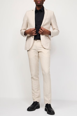 Blazer in lino - Beige