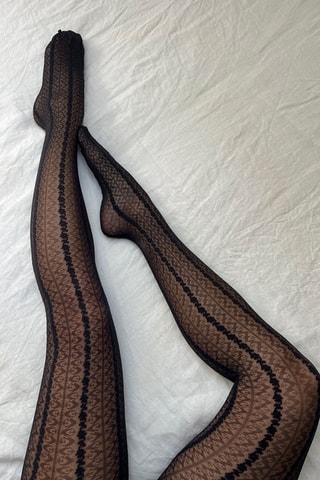 2 collants L'élégant - Noir