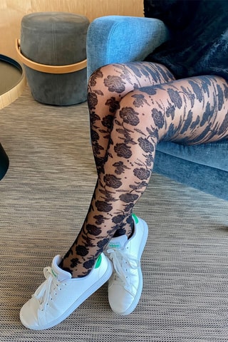 Collant Rose - 30 deniers - Noir