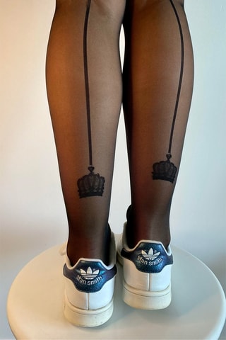 Collant Anne en fibres recyclées 30 deniers - Noir