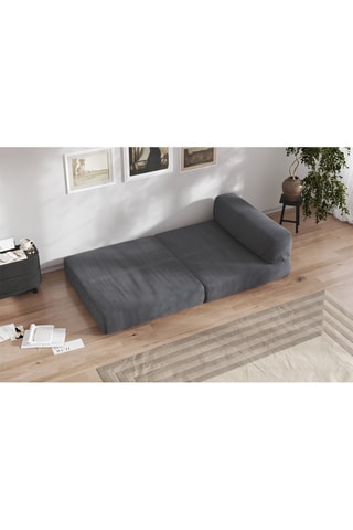 Slaapzetel Smart - Antraciet - 1 plaats - Velours