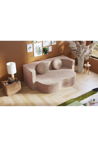 Slaapzetel - Ivoorkleurig - 2 Zitplaatsen - Stof