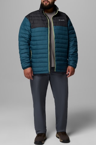 Gewatteerde Jas met Capuchon Powder Lite™ - Pauwblauw en Zwart