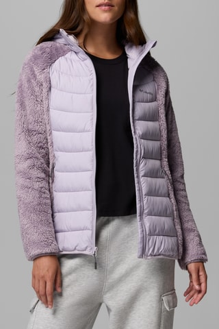 Gewatteerde Jas 2 materialen met Capuchon Powder Lite™ II - Paars