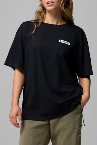 Biologisch Katoenen Oversized T-shirt Rolling Bend™ - Zwart