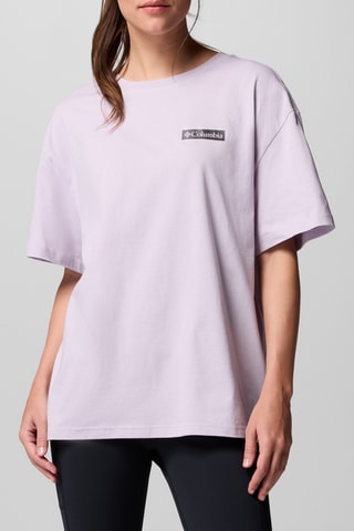 Biologisch Katoenen T-shirt Rolling Bend™ - Lichtpaars en Zwart