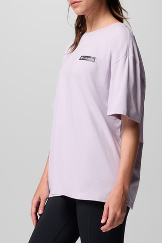 Biologisch Katoenen T-shirt Rolling Bend™ - Lichtpaars en Zwart