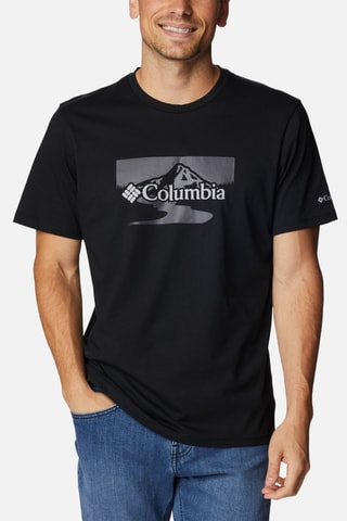 Biologisch Katoenen T-shirt Path Lake™ - Zwart en Donkergrijs