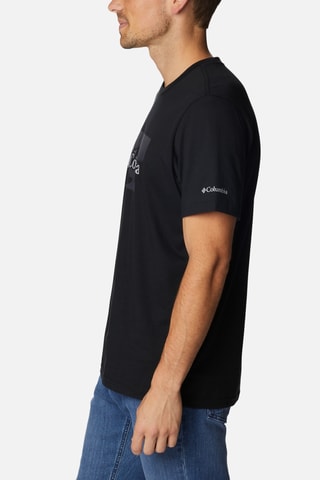 Biologisch Katoenen T-shirt Path Lake™ - Zwart en Donkergrijs