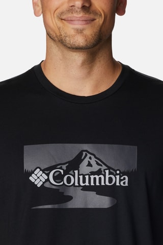 Biologisch Katoenen T-shirt Path Lake™ - Zwart en Donkergrijs