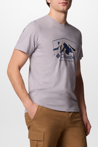 Biologisch Katoenen T-shirt Path Lake™ - Lichtgrijs