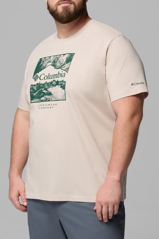 Biologisch Katoenen T-shirt CSC™ - Lichtbruin en smaragdgroen