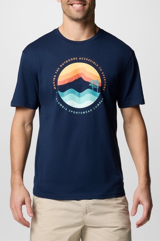 Biologisch Katoenen T-shirt Path Lake™ - Blauw