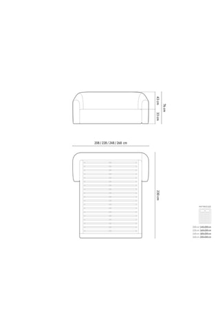 Lit-coffre avec sommier Campi - Bleu roi