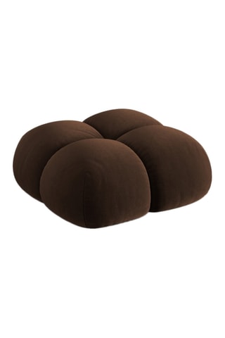 Pouf Loretto - Marron - Toucher velours