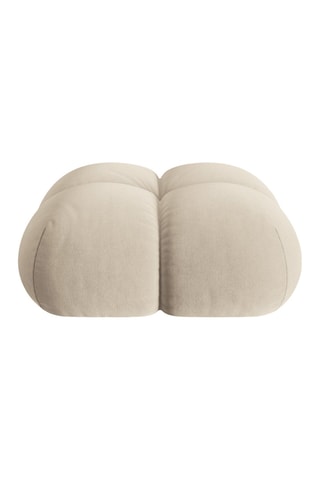 Pouf Loretto - Beige clair - Toucher velours