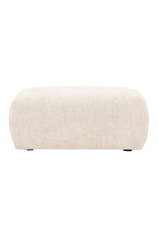 Pouf Matera - Beige clair - En tissu chenille
