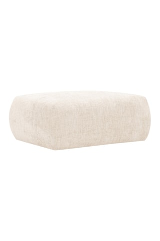 Pouf Matera - Beige clair - En tissu chenille