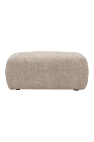 Pouf Matera - Beige - En tissu chenille