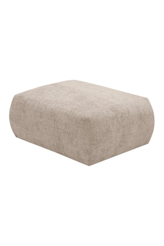 Pouf Matera - Beige - En tissu chenille
