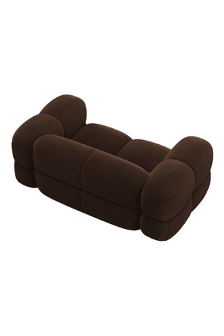 Canapé Loretto - Marron - 2 places - Toucher velours