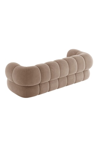 Canapé Koge - Beige foncé - 3 places - Toucher velours