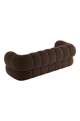 Canapé Koge - Marron - 3 places - Toucher velours