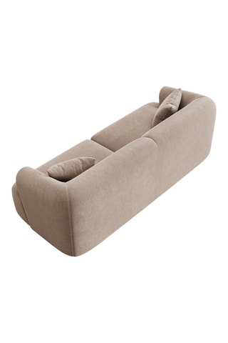 Canapé modulaire Campi - Beige foncé - 3 places - Toucher velours