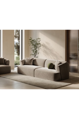 Canapé modulaire Campi - Beige foncé - 4 places - En polyester