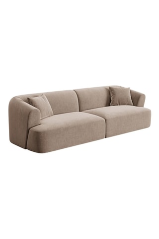 Canapé modulaire Campi - Beige foncé - 4 places - En polyester