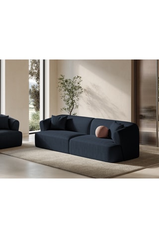 Canapé modulaire Campi - Bleu roi - 4 places - En tissu chenille