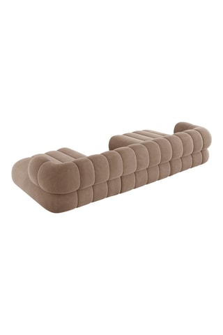 Canapé panoramique Koge - Beige - 6 places - En polyester